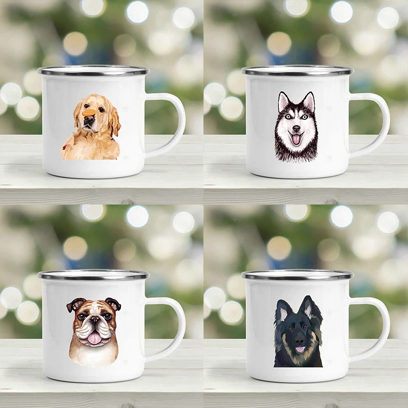 

Милые собаки, оригинальные чашки для кофе, чашки для воды, чашки для молока, походные кружки для кемпинга, семейный подарок для друга, ребенка