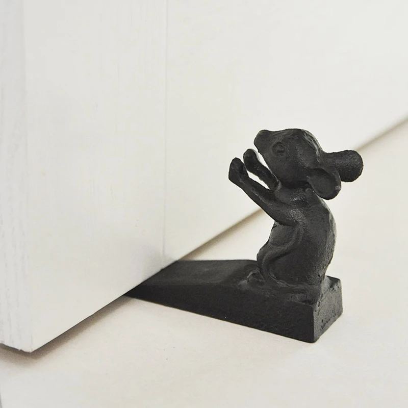 Cast Iron Door Stop- Decorative Rustic Door Stoppers- Stop Your Bedroom, Bath and Exterior Doors 4.5X5.3 inch