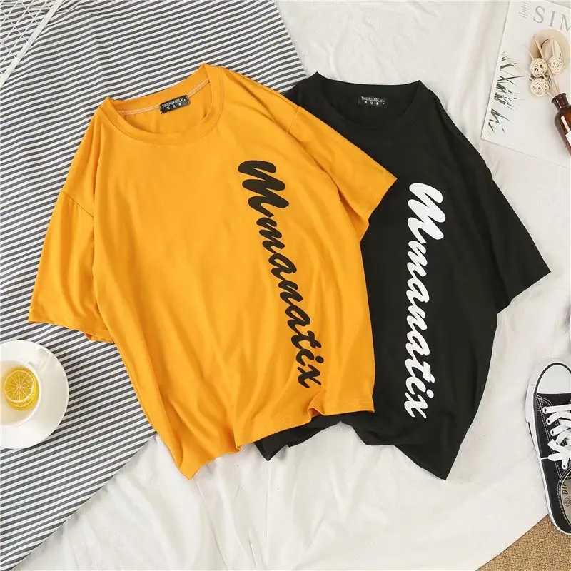 

Half Sleeve Men's Relaxed Adolescent Personality Simple Clothes Short-sleeved T-shirt Student's Half-sleeve Shirt
