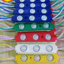 2835 3 светодиодный впрыска светодиодный модуль 12V с объективом Водонепроницаемый IP66, 160 градусов 1,5 Вт белый, СВЕТОДИОДНЫЙ знак, магазин баннер, ярче