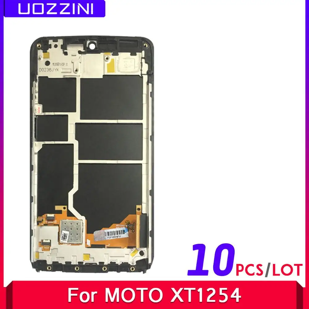 

10 Pcs 100% Tested For Motorola Droid Turbo XT1254 LCD Display Touch Screen and Frame for Moto Maxx Screen XT1225