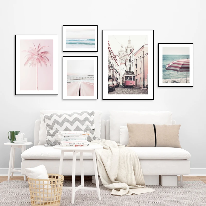 

Seaside Beach Wave Blue Landscape Wall Art Canvas Painting Nordic Posters And Prints Wall Pictures For Living Room Decor