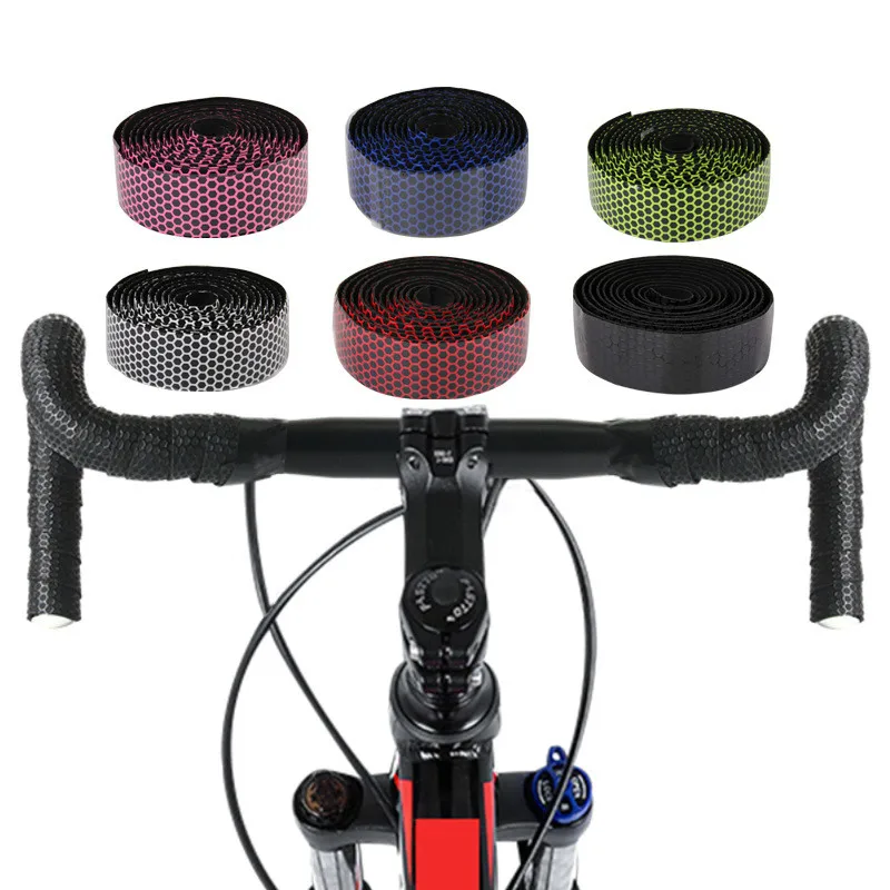 Road Bike Silicone Handlebar Tape Anti Slip Three Dimensional Hive Comb