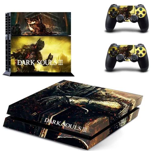Игра Dark Souls PS4 нормальная кожа Наклейка для DualShock playstation 4 консоль и 2 контроллера PS4 жировая Кожа стикер винил - Цвет: Серебристый