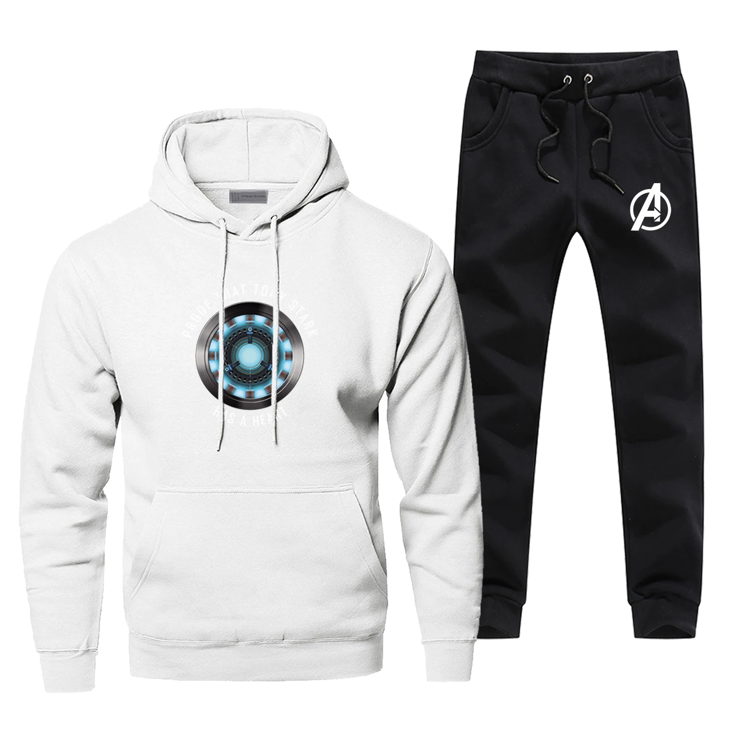 New Arrival Men's Jogging Iron Man Proof That Tony Stark Has A Heart Male Set Cosplat The Avengers Hoodies Fashion Casaul Pants New Arrival Men's Jogging Iron Man Proof That Tony Stark Has A Heart Male Set Cosplat The Avengers Hoodies Fashion Casaul Pants