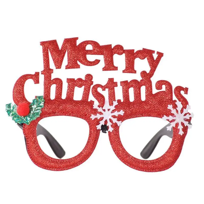 Christmas Decorations Adult Children Toys Santa Claus Snowman Antler Glasses Christmas Decorative Glasses Party Cosplay Prop