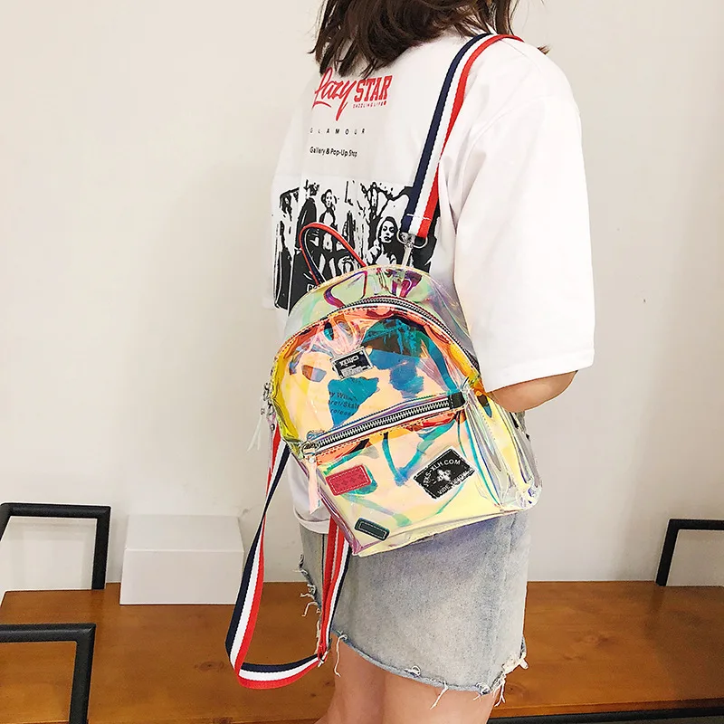 

2019 Hot JIULIN high quality Korean fashion jelly transparent crossbody shoulder bag lady bag