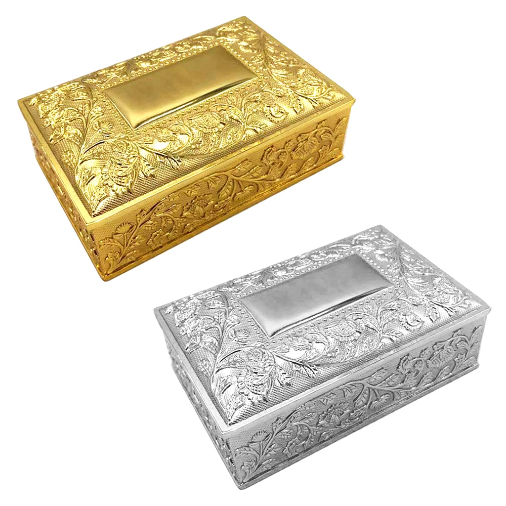 Classic Jewelry Box Vintage Style Flower Carved Trinkets Storing Container - Image 5