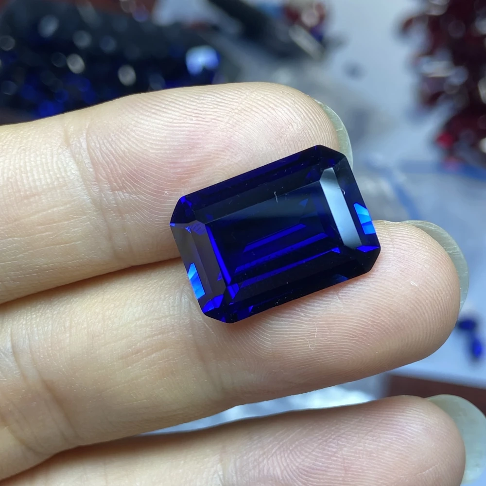 

Meisidian 13X18mm 5A Quality 20 Carat Lab Corundum Royal Blue Sapphire Loose Gemstone