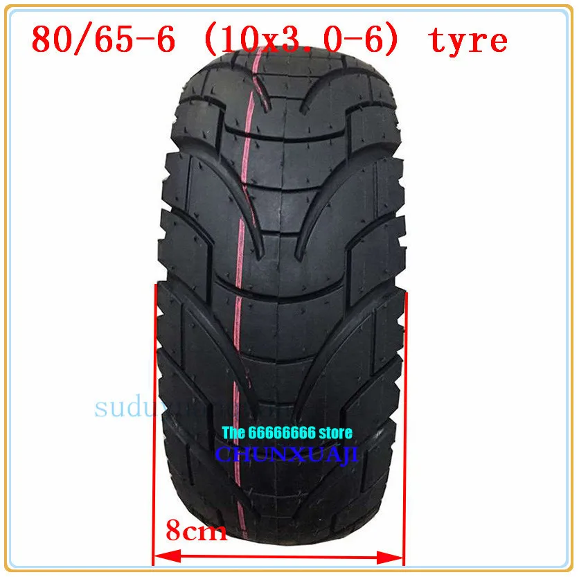 10X3. 0-6 Внутренняя камера колеса 80/65-6 Электрический скутер утолщаются Расширенная надувная шина Электрический велосипед износостойкий дорожный шины