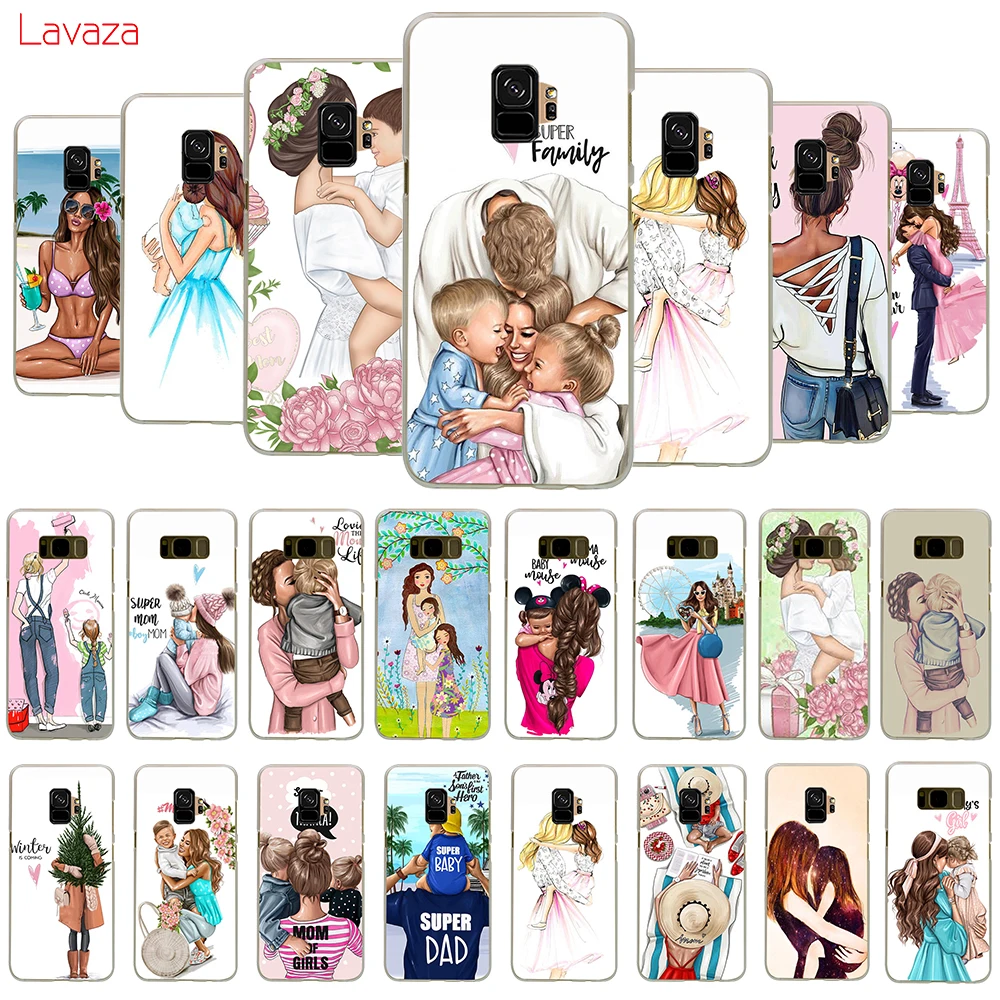 Black Brown Hair Baby Mom Girl Queen Hard Phone Case for Samsung Galaxy A10s A20s A30s A40s A50s Note 10 Plus Cover | Мобильные