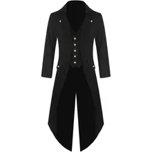 Мужская куртка модная повседневная винтажная Паровая панк готическая ретро одежда пальто Модная ветрозащитная длинная куртка-ветровка куртка