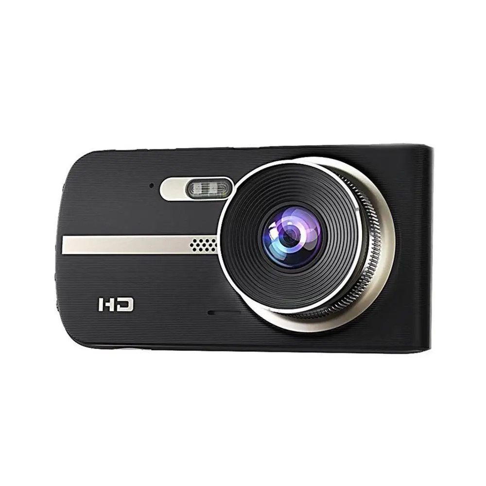 4 дюймовый FHD 1080P Автомобильный видеорегистратор с двумя объективами ночного