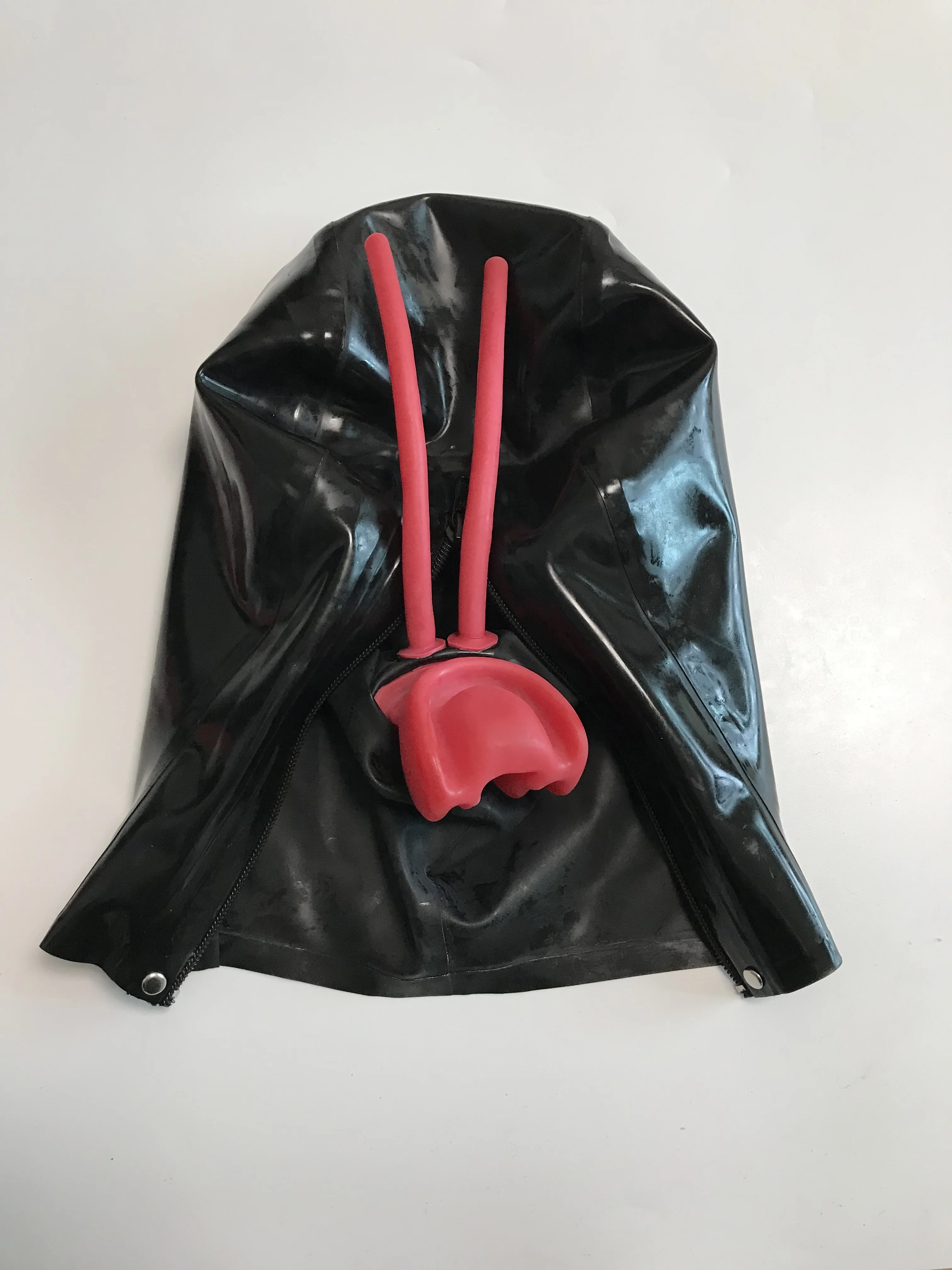 Sexy Exotic Lingerie Latex Hood Mask Fetish Teeth Gag Nose Tubes men stretch g string panties,men stretch thong underwear