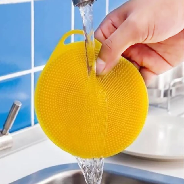 Multi-Purpose Dishwashing Silicone Cleaning Brush Heat-Resistant Mat Dish  Towel Washing Rags Kitchen Tools Kitchenware