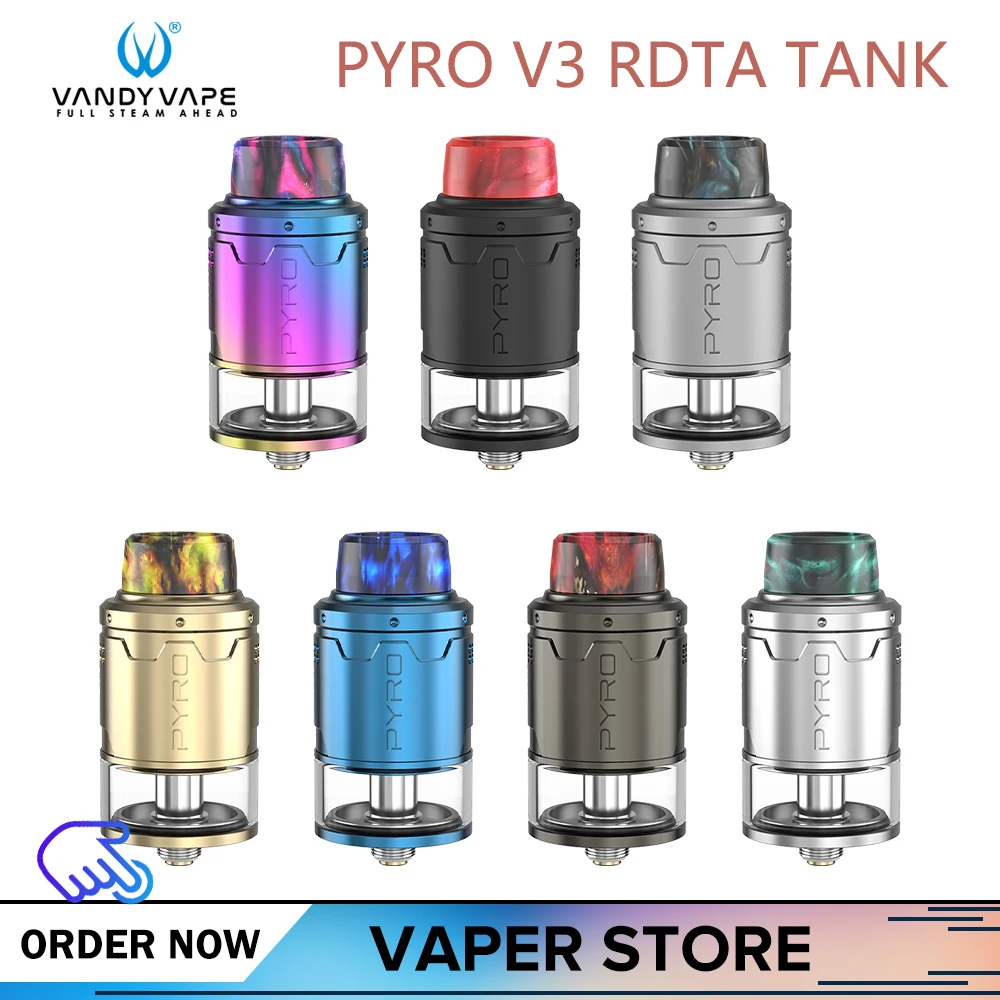 Оригинальный Vandy Vape Pyro V3 RDTA Бак 4 мл/2 мл Емкость 0 33 Ом совместимый боксмод Vandyvape