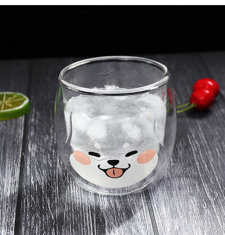 Cute Shiba Inu Double-Layer Isolated Dog Mug, Tea Cup, Leite, Animal Café, Vidro, Natal, Aniversário, Girl Gifts 12 Hb9320b0aa36e47bf8247b1e1ec5f1bb2a