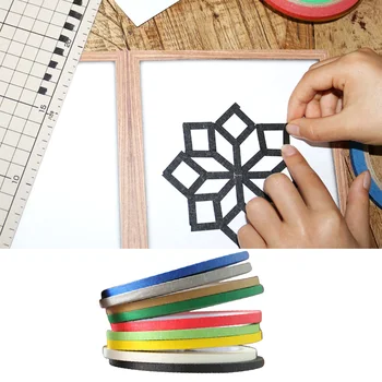 

10 PCS Mixed Color Writable Tearable Decorative Masking Adhesive Art Tape Set for DIY Clothing Design Whiteboard Marking