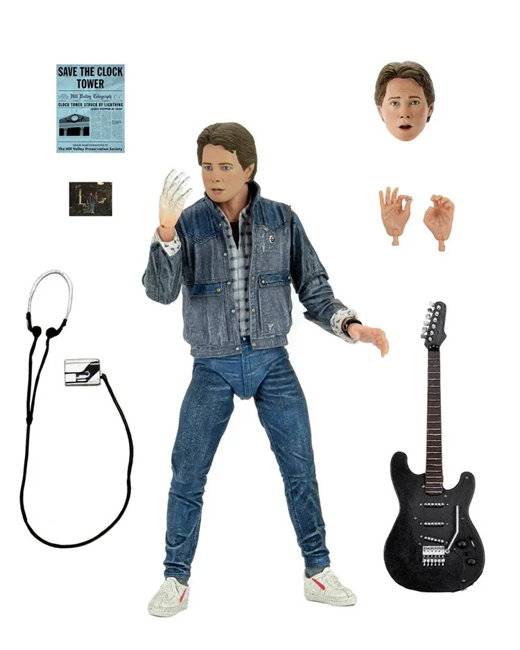 

NECA Figure Marty Audition Version Singing Guitar Back To The Future UL Timate Marty Mcfly Movable Joints Collect Toys Gifts