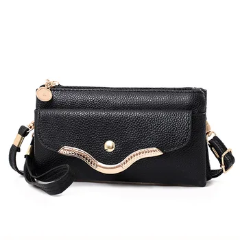 

2020 New Double Pull Mobile Phone Coin Purse Middle-aged Mother Bag Shopping Bag Portable Shoulder Messenger Bag Women's Bag