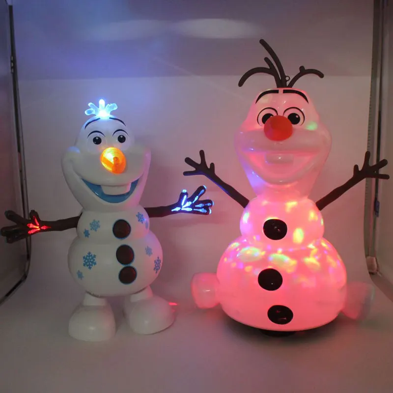 Frozen 2 Robots Snowman Olaf Electric Toys Dance Moves Light Music Cartoon Plastic Toy Boys And Girls Christmas Gifts