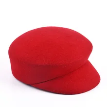 Восьмиугольная кепка для детей, корейский стиль, Инди, простые Универсальные однотонные шапки с утконосом, Осень-зима, стиль, шерсть, Bailey Dome