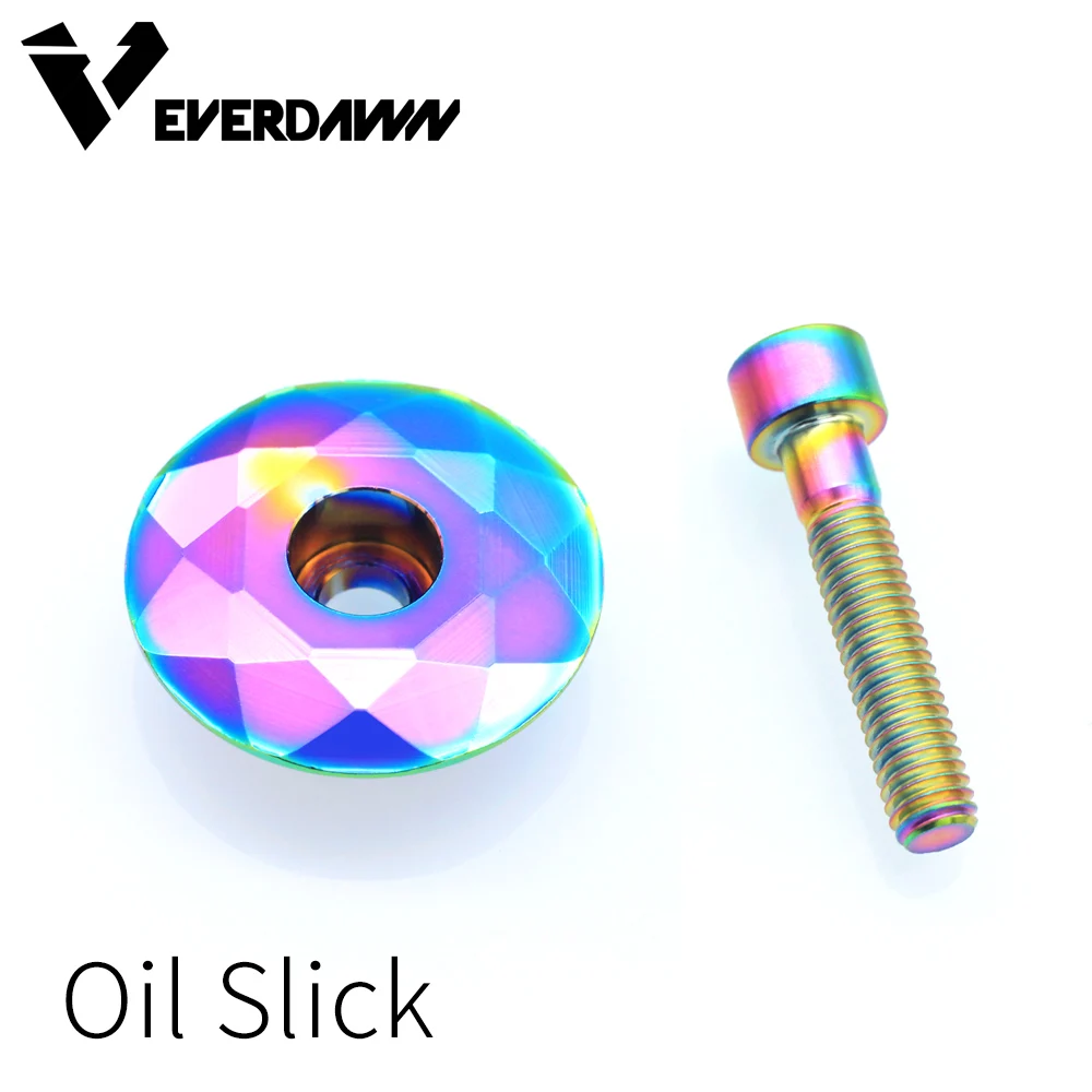 Rainbow 1 комплект 28,6 мм Велосипедная вилка гарнитура крышка с M6x30mm гайка болт для стойки велосипедная верхняя крышка - Цвет: Rainbow