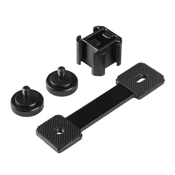 

Fill light microphone fixing bracket camera flash three-head hot shoe crossbar bracket With Great Portability
