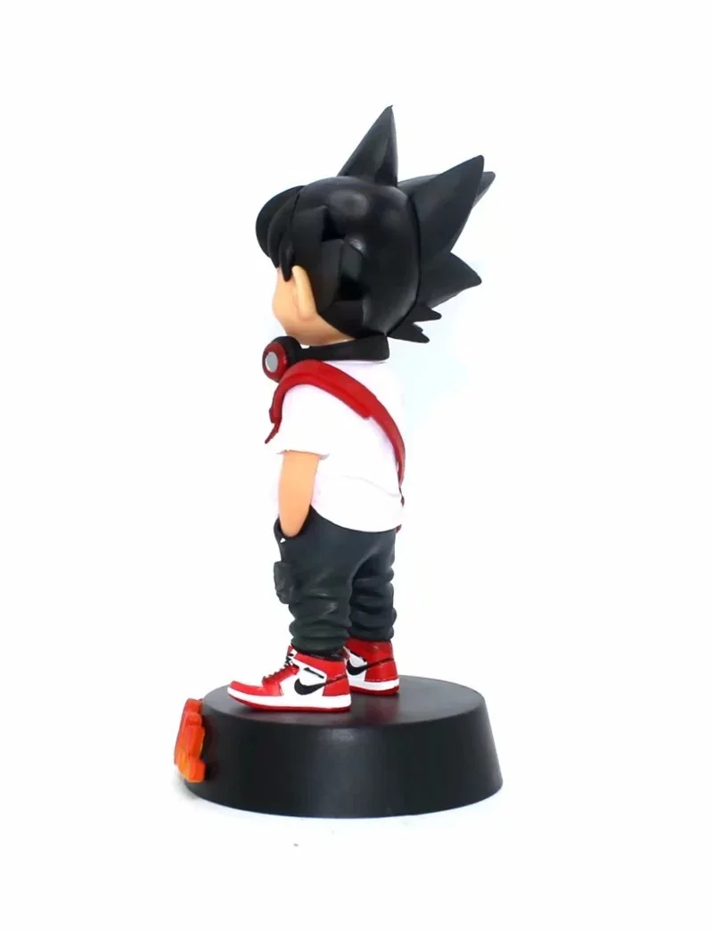 Аниме игрушка Dragon Ball популярная марка Goku порошок красный белый смайлик Goku Милая статуя в коробке украшения