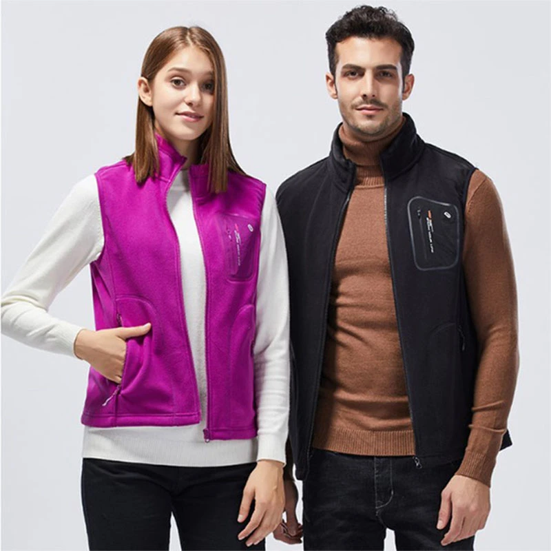 Men Women Outdoor Spring Fleece Vest Thicken Thermal Windproof