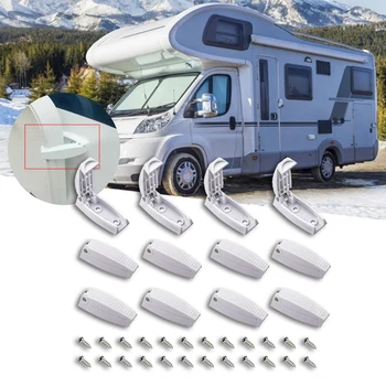 

12Pcs RV Baggage Door Catch -Holds RV Baggage Compartments and Doors Open,RV Door Holder, for RV, Trailer, Camper- White