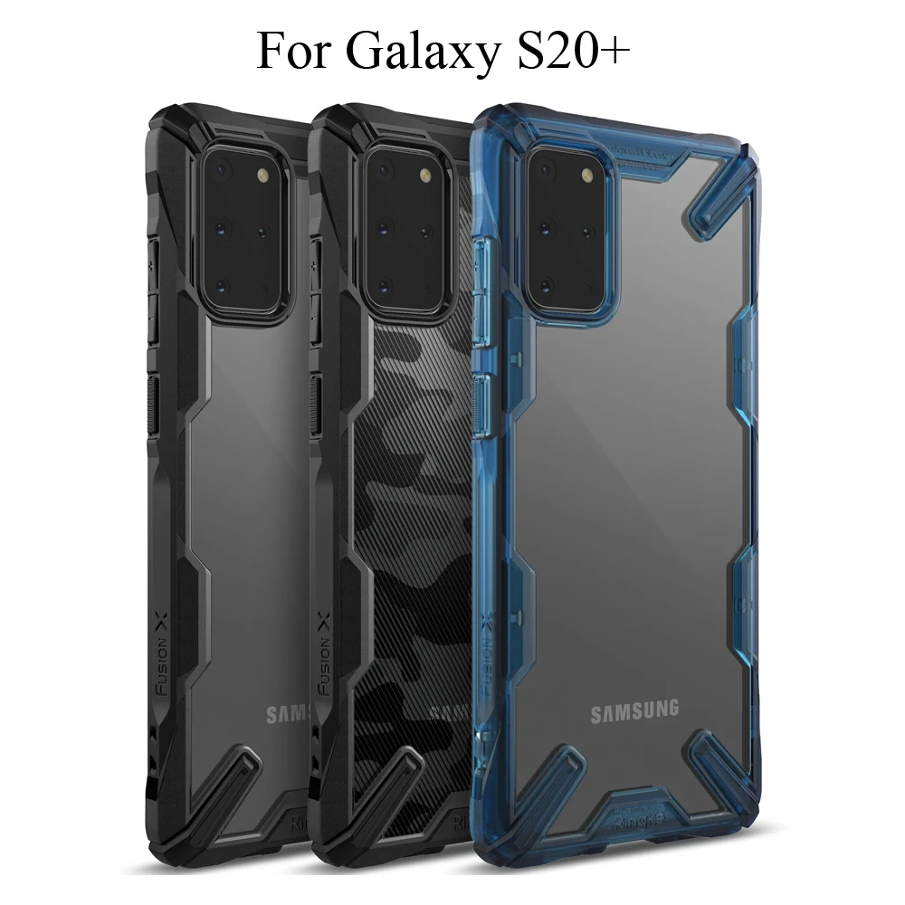 Ringke Fusion X for Galaxy S20 Plus Case Shock Absorption Clear Hard PC Back Soft TPU Frame for Galaxy S20+ 5G Cover