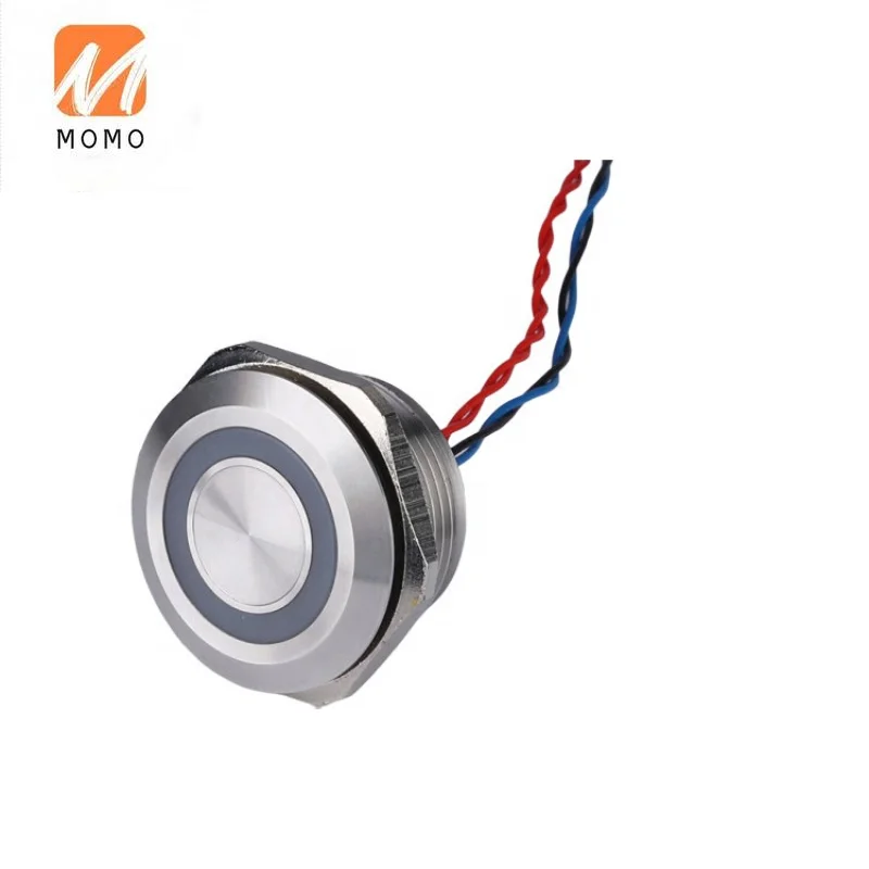 

Piezoelectric Underwater Momentary Touch Push Button Metal Round 30mm Waterproof Piezo Switch 12V
