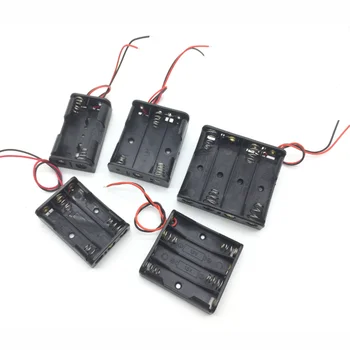 

AA Size Power Battery Storage Case Box Holder Leads With 1 2 3 4 Slots drop shipping