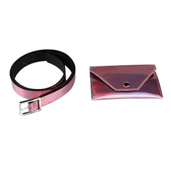 ABZC-новый весенний однотонный красочный Пояс Женская модная универсальная сумка с ремнем (розовый)