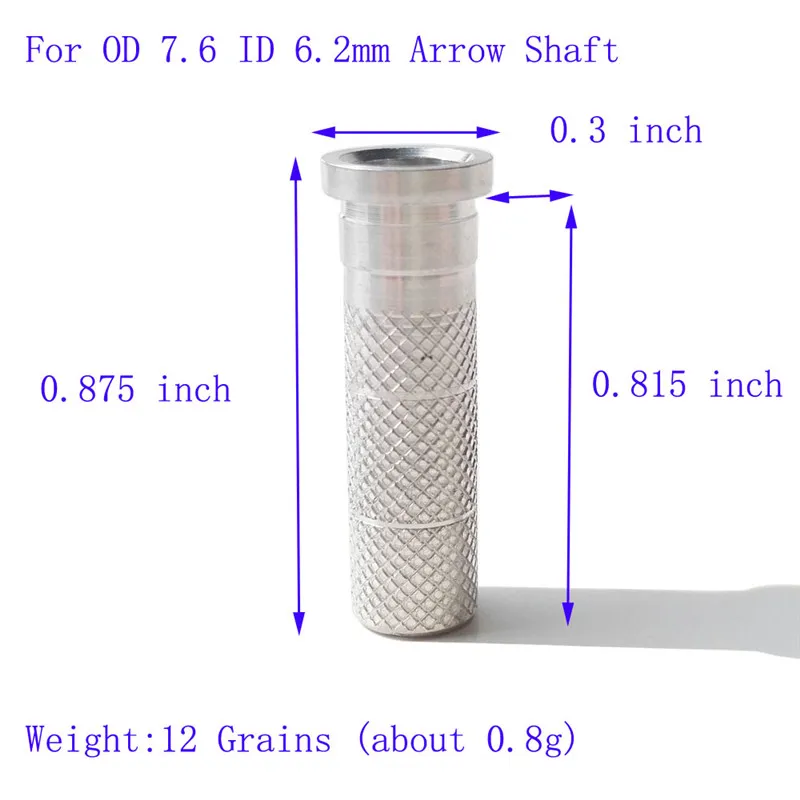 Стрела для стрельбы из лука, Алюминиевая Вставка, стрела, подходит ID 6,0/6,2/7,6 мм для охоты, стрелы из углеродного стекловолокна, вал, аксессуары для самостоятельной сборки