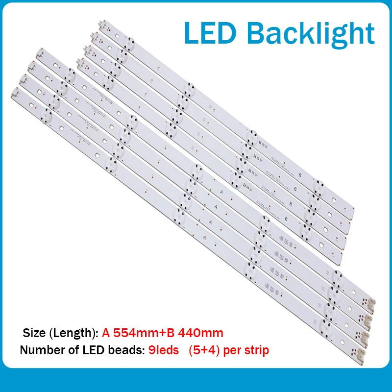 

New 16 PCS(4*A 4*B)LED backlight strip for LG TV 49UF6407 LGE_WICOP_49inch_UHD_REV06_A LGE_WICOP_49inch_UHD_REV06_B NC490DG