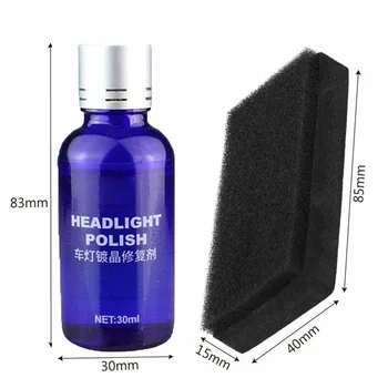 

30ML Resin Solvent 9H Hardness Auto Car Headlight Len Restorer Repair Liquid Polish Cleaning Tool