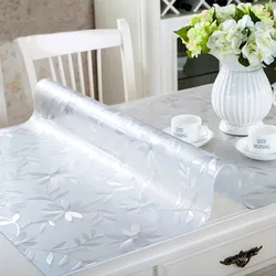 Soft Glass Living Room Tablecloth Transparency PVC Waterproof Oilproof Kitchen Dining Table Cover for Rectangular Table 1.0mm Soft Glass Living Room Tablecloth Transparency PVC Waterproof Oilproof Kitchen Dining Table Cover for Rectangular Table 1.0mm