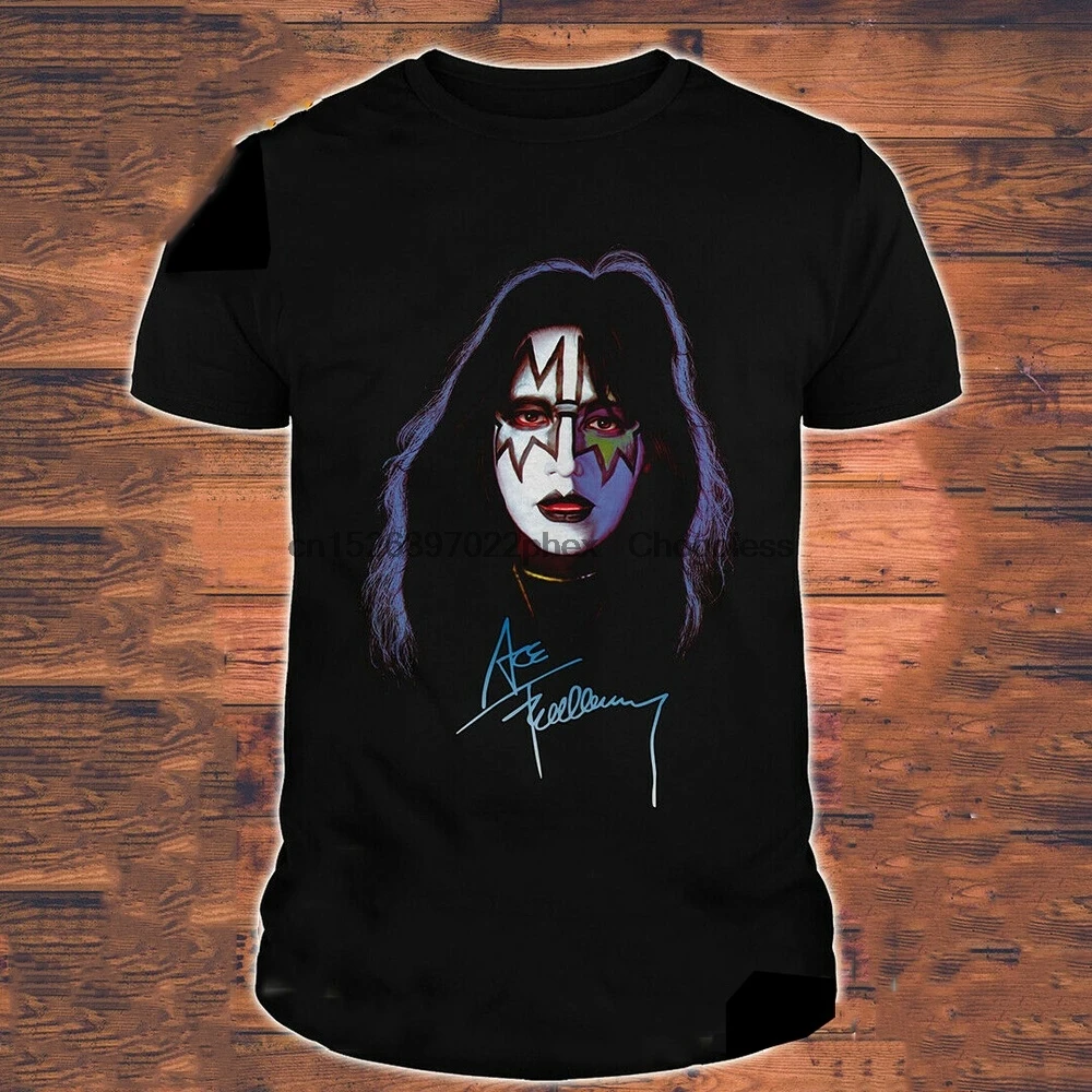 Футболка Ace Frehley Kiss рок-группы с надписью унисекс размер S M L 2XL A437 | Мужская одежда