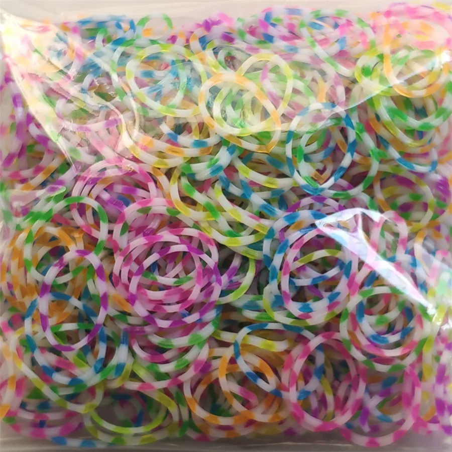 loom rubber bands bracelet for kids or hair Colorful rubber loom bands make woman bracelet DIY toys Christmas 2020 Gift