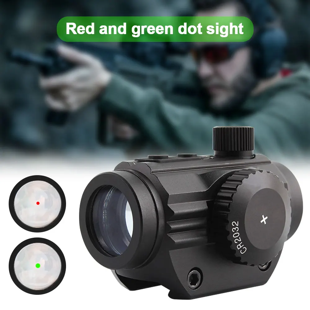 

1x22mm Tactical Holographic 5 MOA Dot Red Green Dot Sight Scope Rail Mount 20mm 5 Models Brightness Rifle Scope Reflex Len