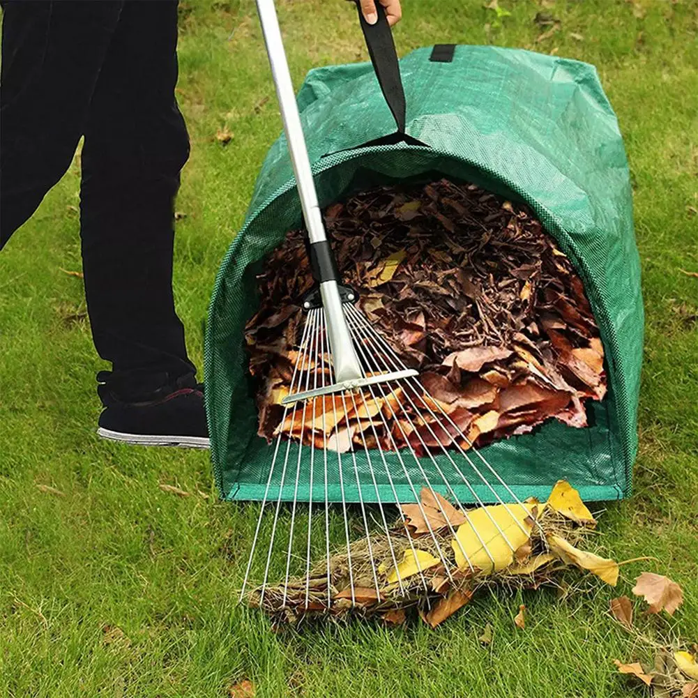 Large Capacity Garden Bag Deciduous Bag Reusable Leaf Sack Trash Can Garden Garbage Waste Collection Container Storage Bag