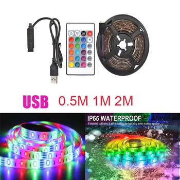 

USB LED Strip Light for TV Backlight SMD2835 0.5M 1M 2M DC5V Flexible LED Light Tape Ribbon RGB TV Screen Background Lighting
