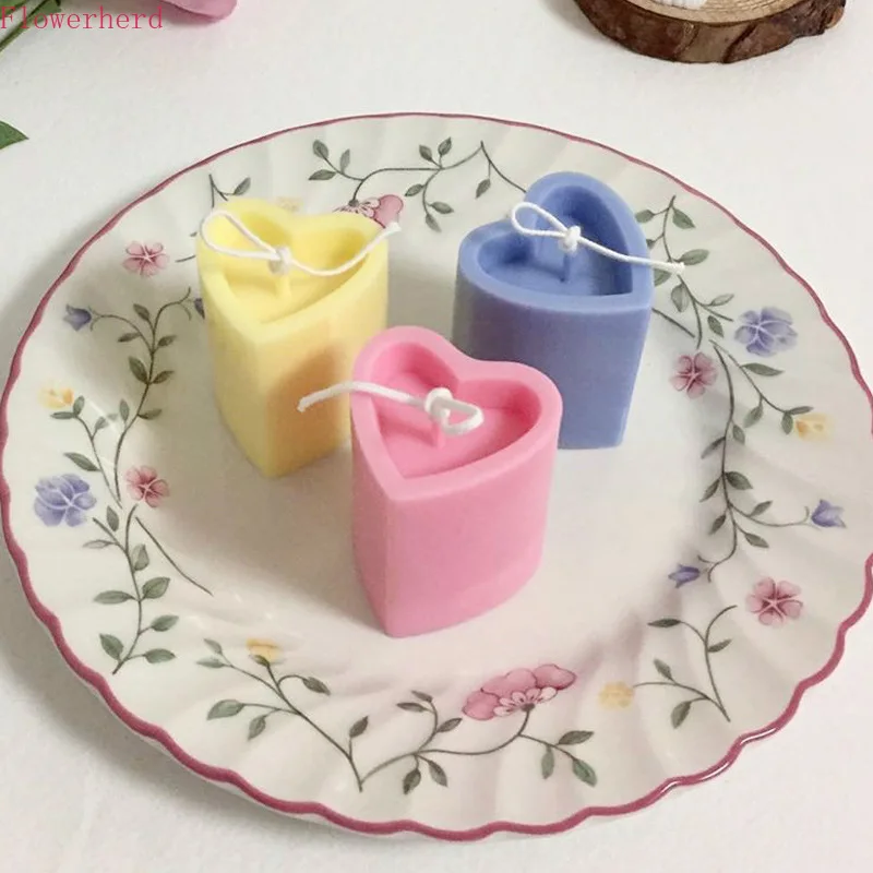 

DIY Candle Making Kit Handmade Candle Mold 3D Columnar Heart Acrylic Mold Resin Mold DIY Soap Mold Cake Mold Baking Accessories