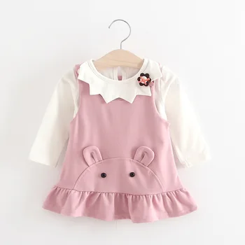 

2020 New Fashion Girls Baby Bunny Cartoon Dresses Toddler Kids Lovely Dress Sweet Costumes Casual Girls Baby Clothes Dress