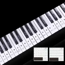 

Transparent Piano Keyboard Sticker 88 Keys Electronic Keyboard Piano Stickers for Piano Beginner Training