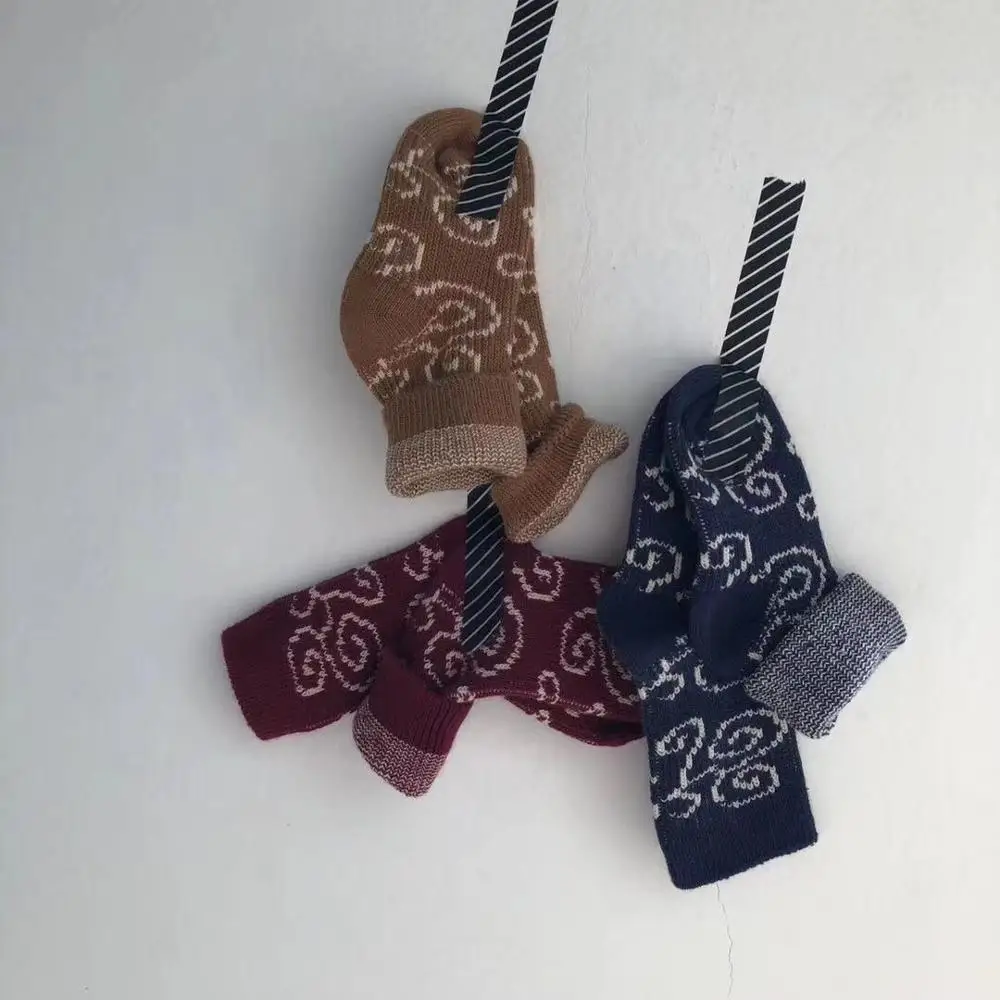 Новые детские носки на осень и зиму, комплект из трех пар - Цвет: as pic.