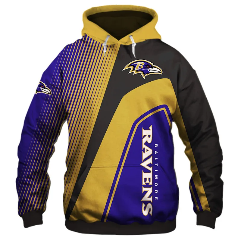00613 Мода Baltimore Ravens 3D Толстовка крутая футбольная Толстовка - Цвет: 00613