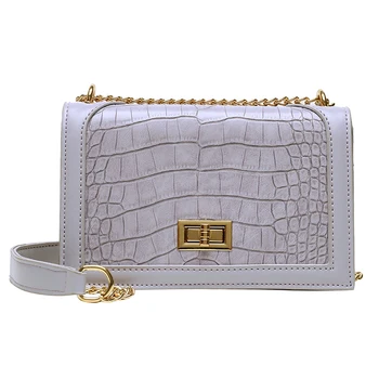 

2020 Fashion solid crocodile women's Square Shoulder Messenger Bag sac a main femme crossbody bags for women bolsos para mujer